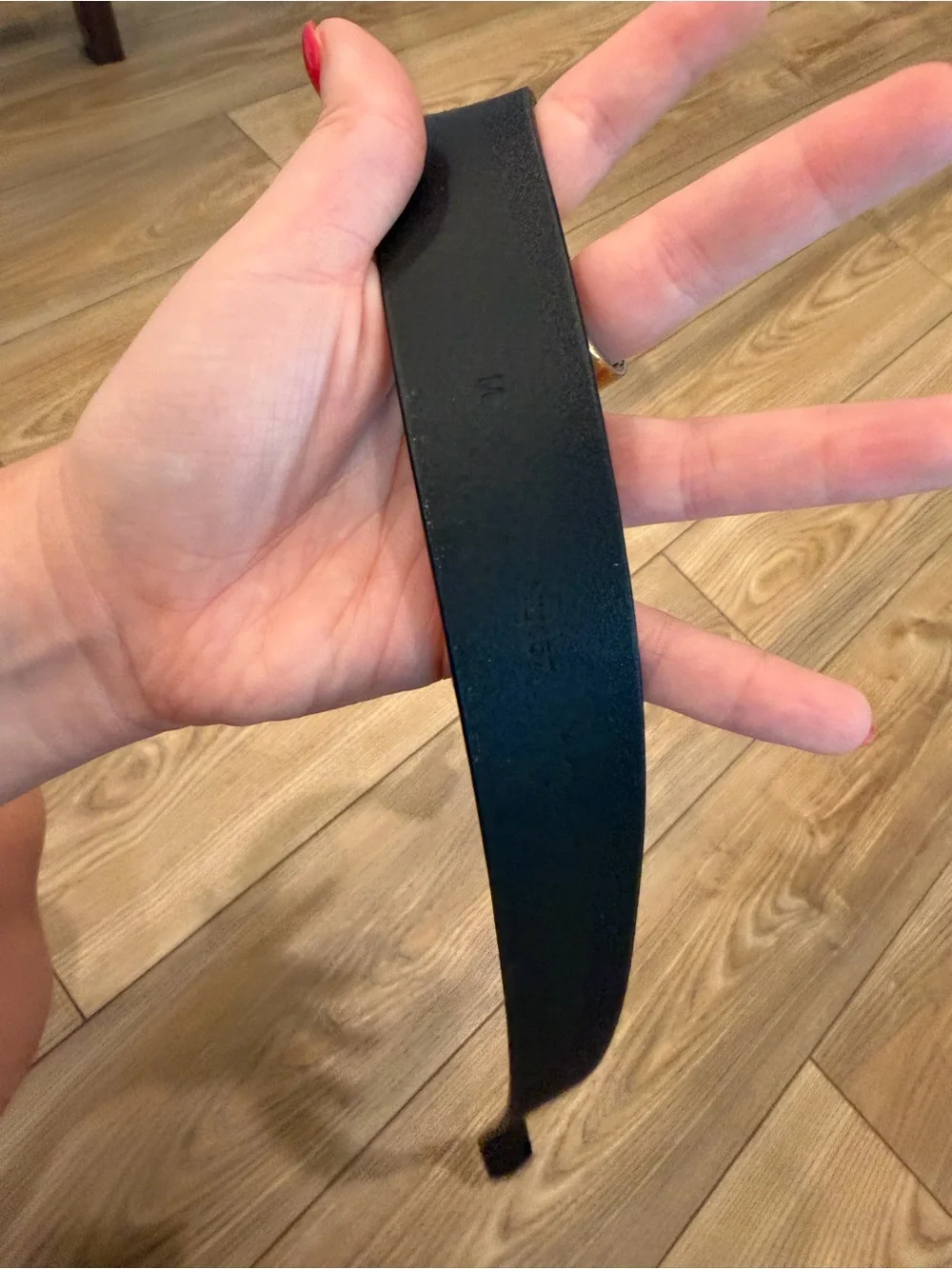 MADEWELL Black Belt with Gold Buckle